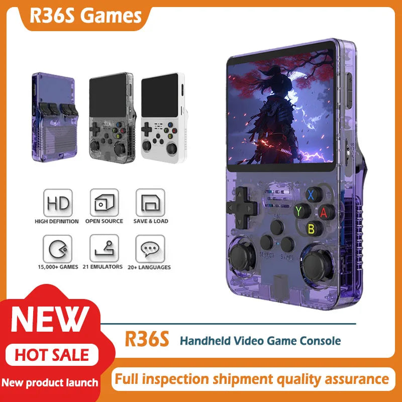 R36S Retro Handheld Video Game Console 64GB Games